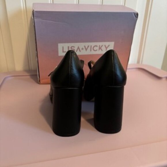 NWT Lisa Vicky Black Bobble Platform Maryjane Pump - 8 1/2 Women - Picture 8 of 10